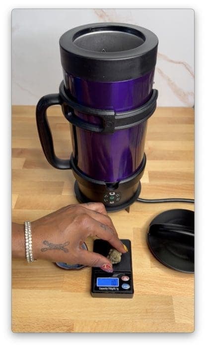 If you're infusing your pie with cannabis, weight out one gram of flower to decarboxylate and infuse in butter.