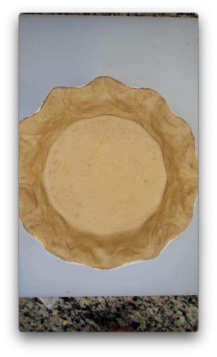 Once your crust is in the pie plate, you can set it aside until you need it.